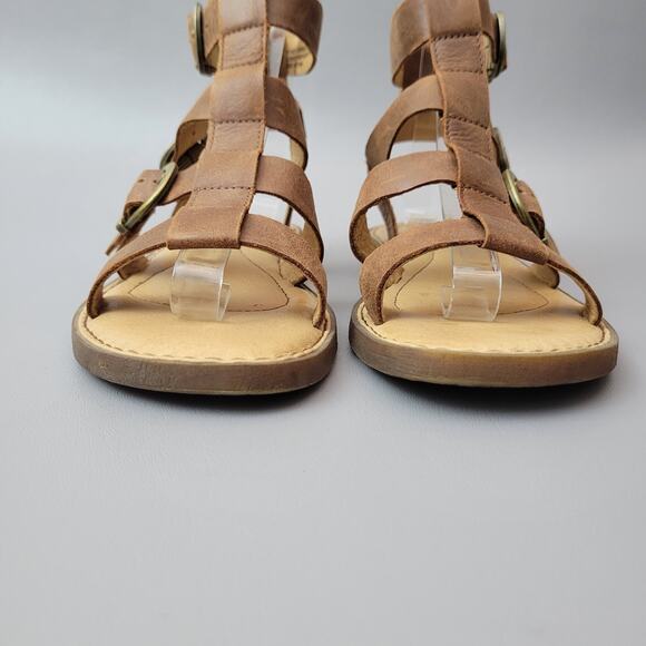 Born Haidee 7M Comfort Leather Gladiator Boho Sandals Brown - Picture 5 of 9